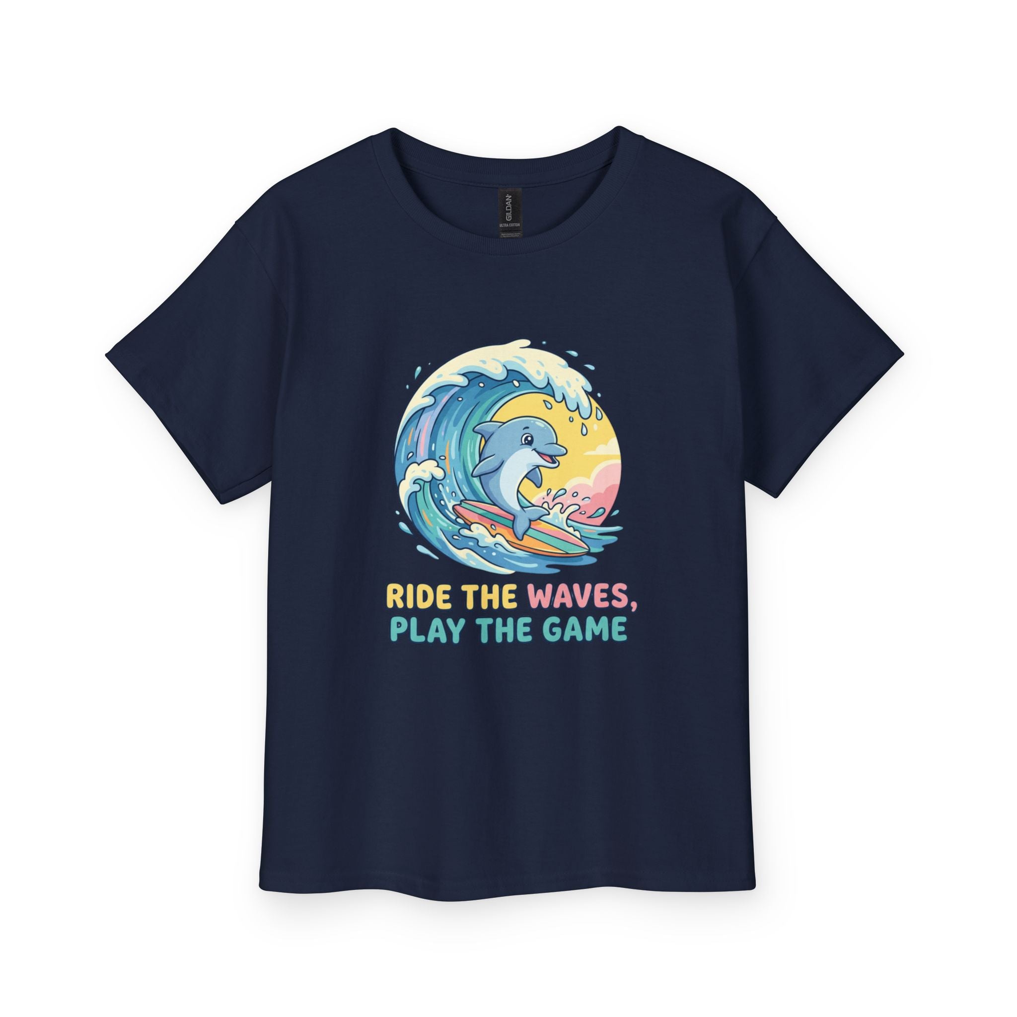 Wave Rider Dolphin Kids Tee – Adventure Edition