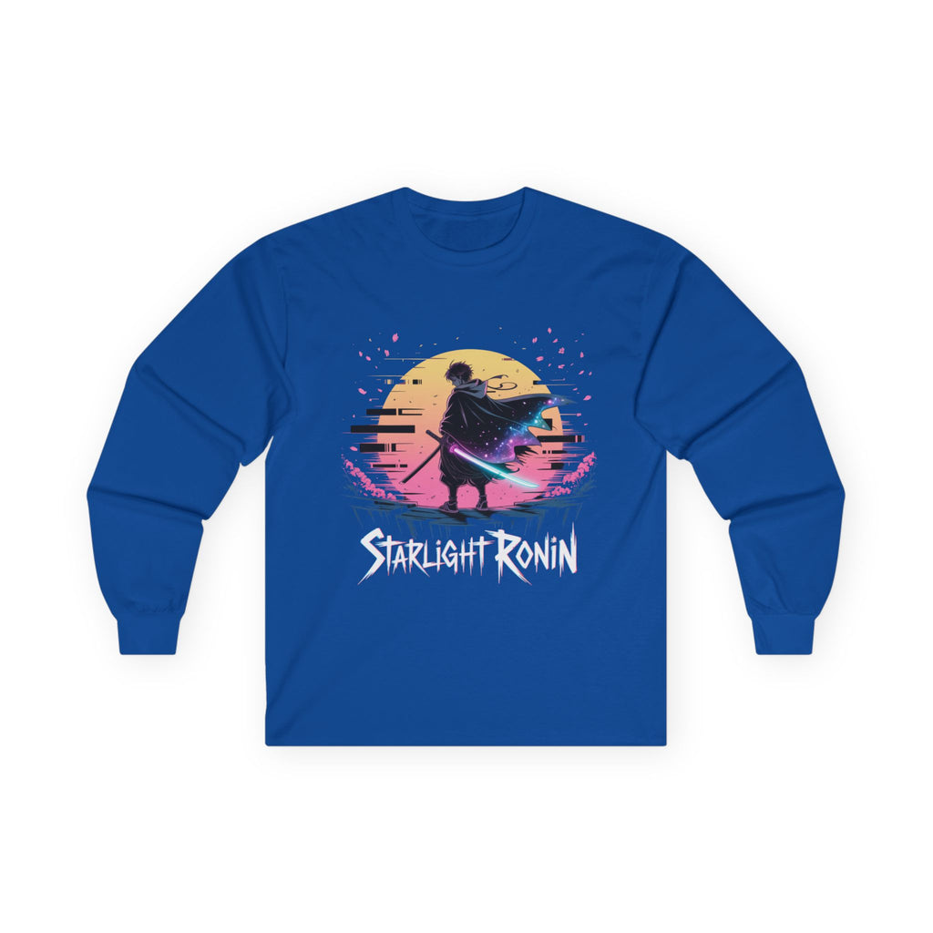 Unisex Ultra Cotton Long Sleeve Tee | Starlight Ronin — a warrior’s calm in cosmic light.