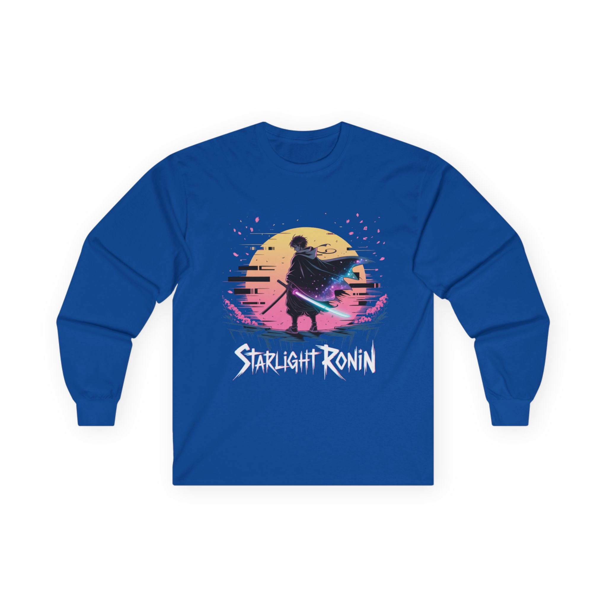 Unisex Ultra Cotton Long Sleeve Tee | Starlight Ronin — a warrior’s calm in cosmic light.