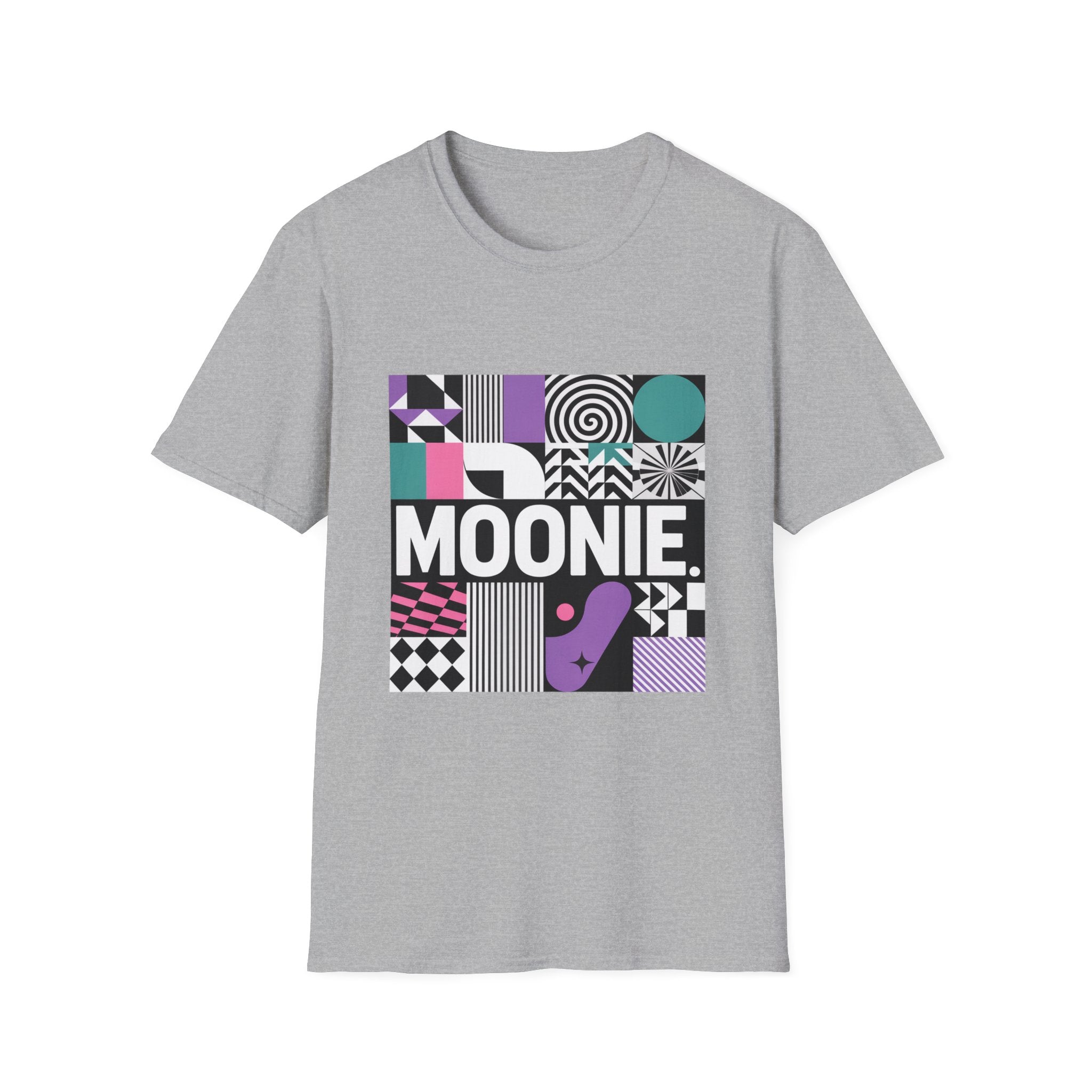 Moonie Unisex Softstyle Tee – Abstract Illusion