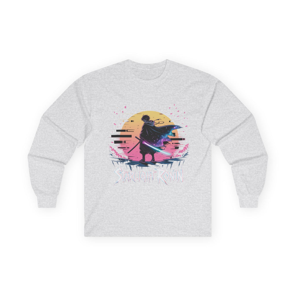 Unisex Ultra Cotton Long Sleeve Tee | Starlight Ronin — a warrior’s calm in cosmic light.