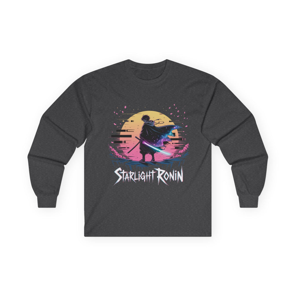 Unisex Ultra Cotton Long Sleeve Tee | Starlight Ronin — a warrior’s calm in cosmic light.