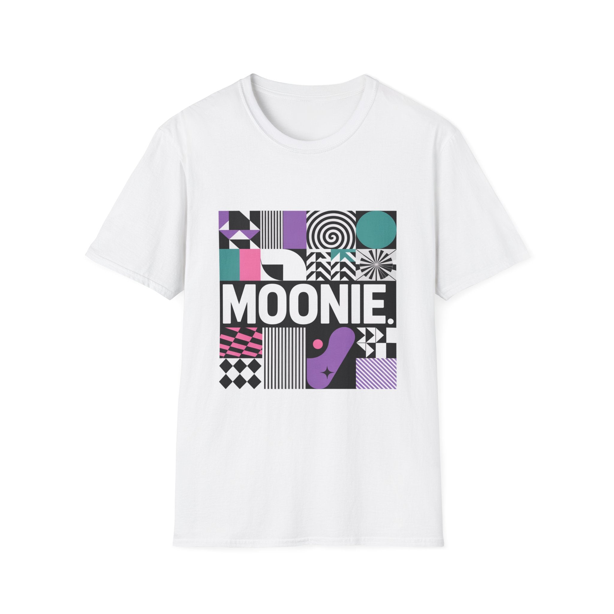 Moonie Unisex Softstyle Tee – Abstract Illusion