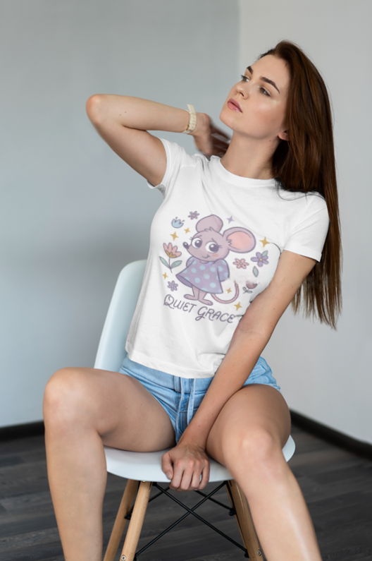 Shy Mouse Women’s Tee – Quiet Charm
