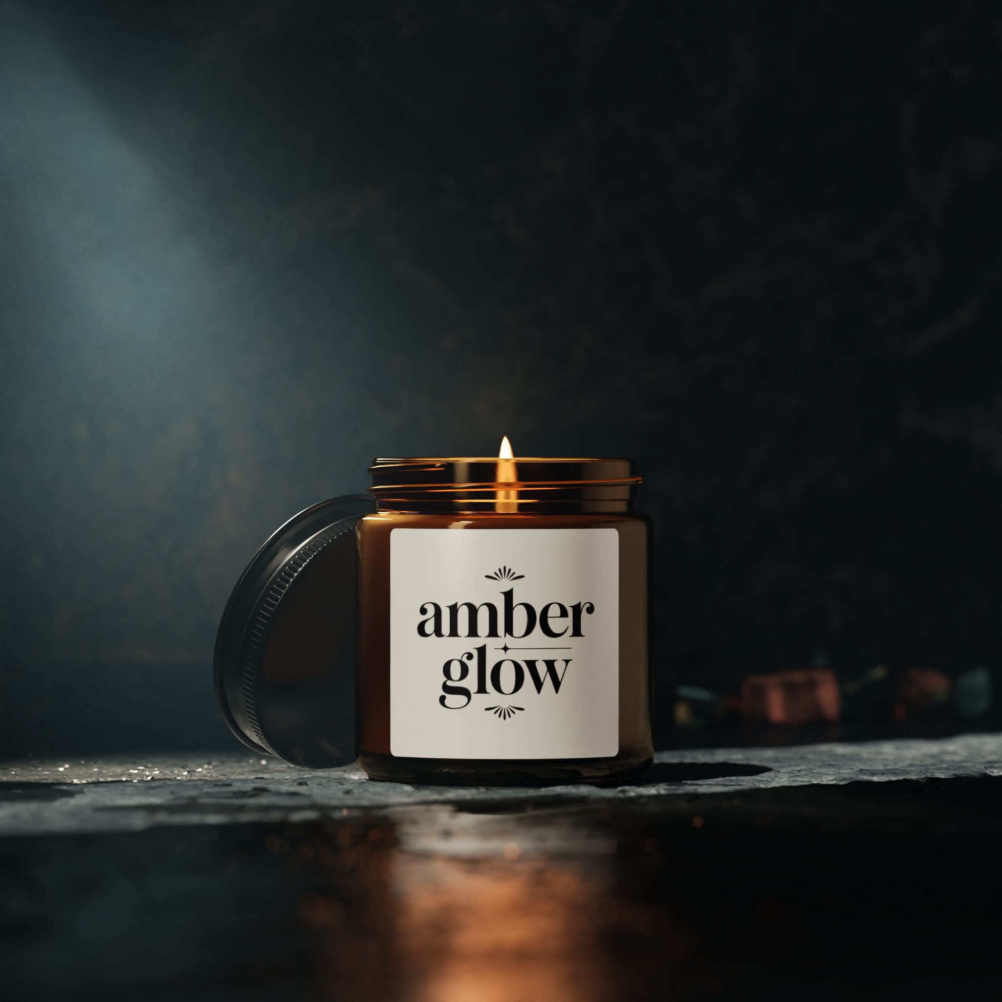 Scented Soy Candle – Amber Jar Collection