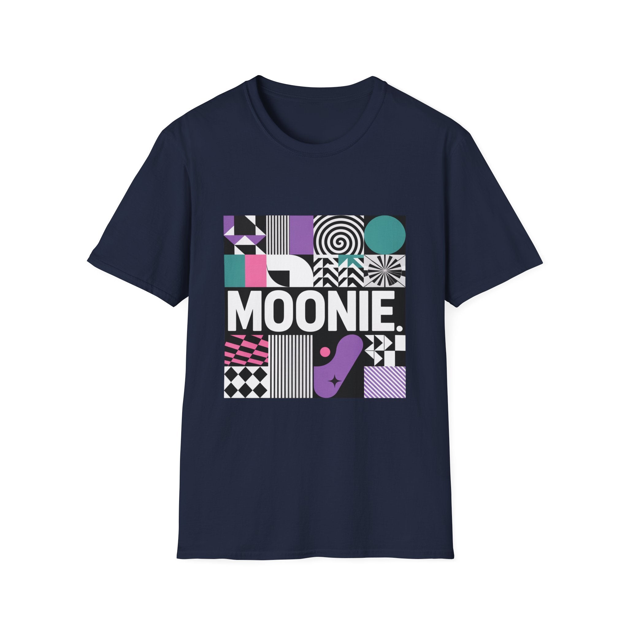 Moonie Unisex Softstyle Tee – Abstract Illusion
