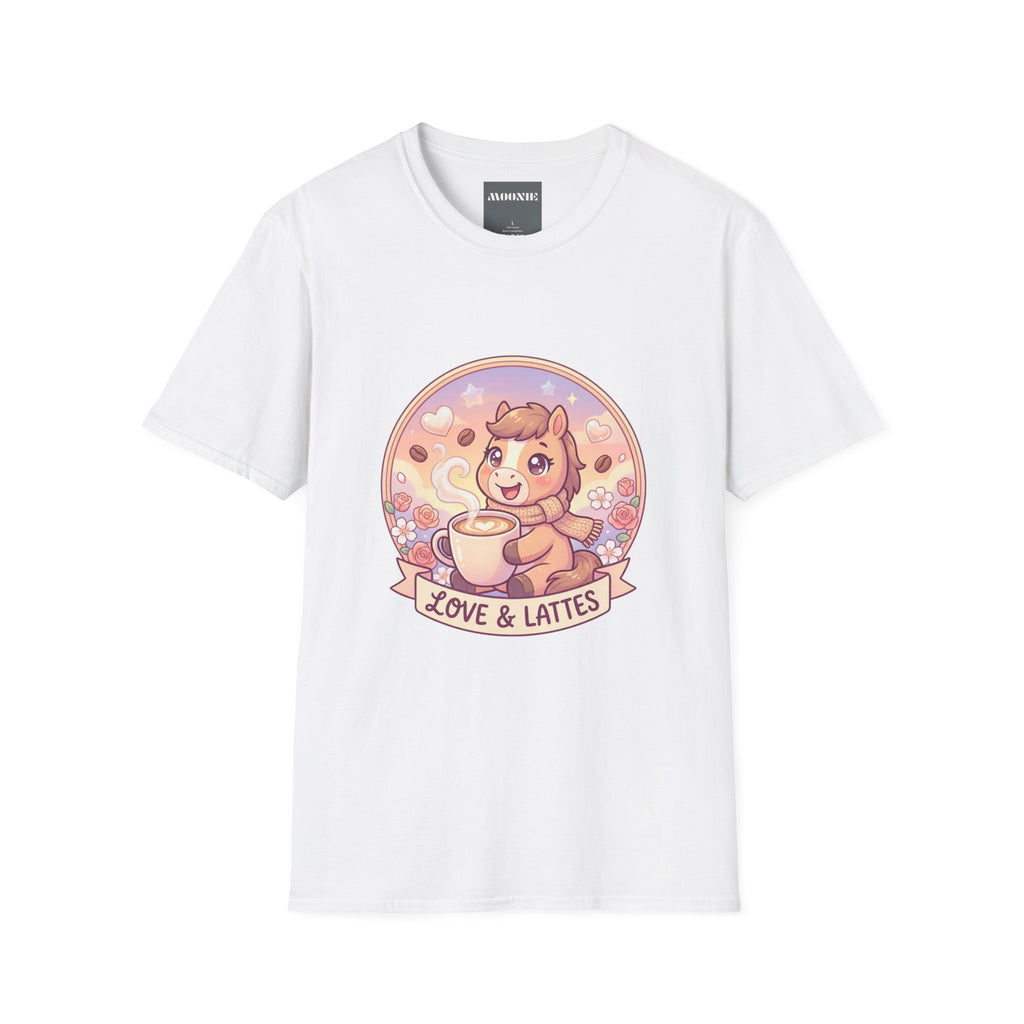 Women Softstyle Tee – Coffee & Horsie Charm