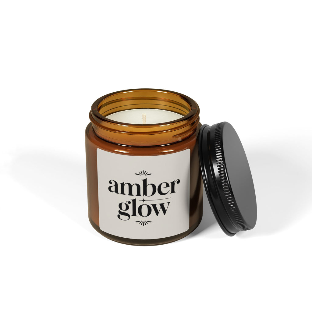 Scented Soy Candle – Amber Jar Collection