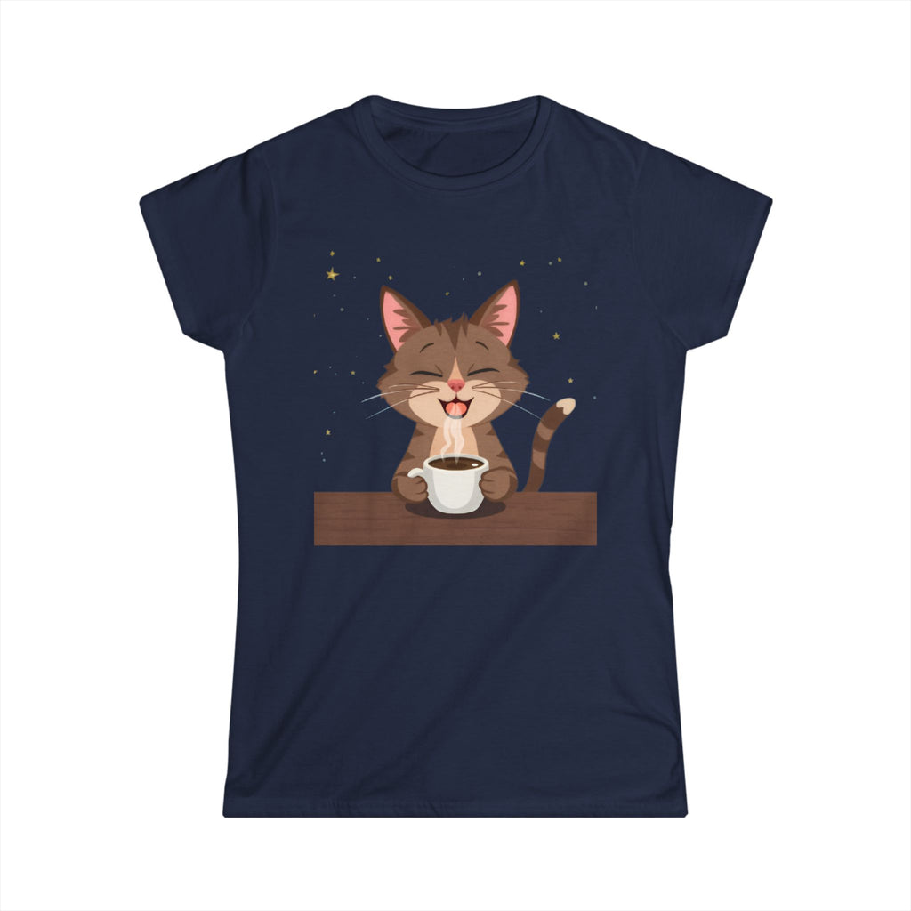 Women's Softstyle Midnight Coffee Cat Tee – Dream Edition